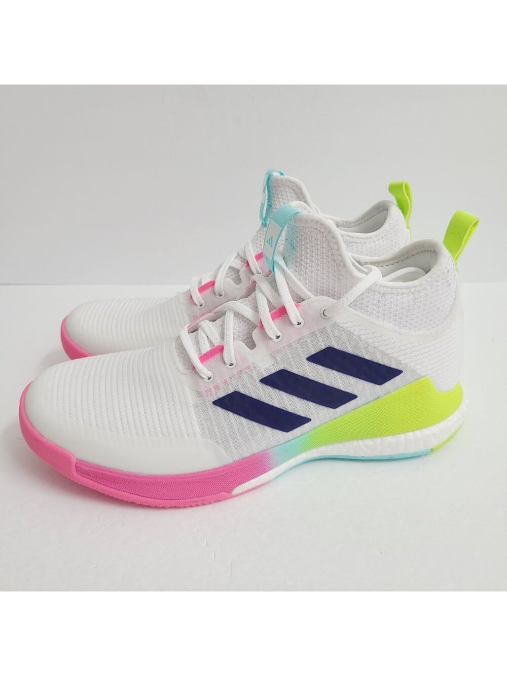 NEW Adidas Womens CrazyFlight Mid Volleyball Shoes HP3337 Size 10.5 White #1